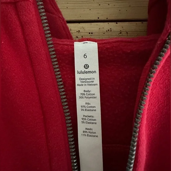 Lululemon Athletica Red Scuba Hoodie - Picture 3 of 5